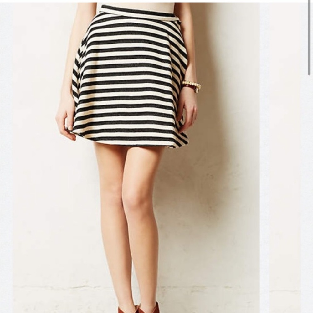 Anthropologie Greylin Striped Swing Skirt NWT Flare Mini Skirt - Picture 2 of 6